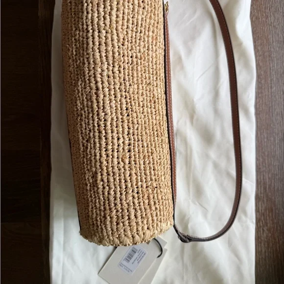 STAUD MINI TARU RAFFIA BAG NATURAL TAN